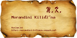 Morandini Kiliána névjegykártya